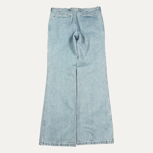 Dries Van Noten Blue Low Waist Boot Cut Jeans