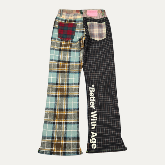 Better With Age Flannel Distressed Jeans