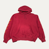 Supreme Orange Sleeve Embroidery Maroon Hoodie