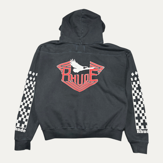 Rhude Malibu Black Faded Hoodie