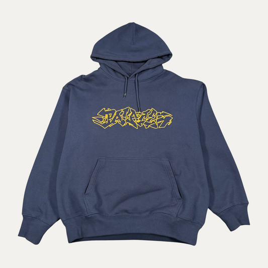 Palace Yellow Text Hoodie