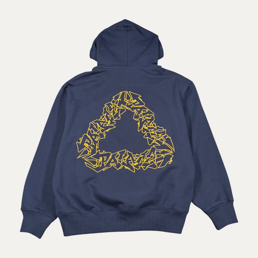 Palace Yellow Text Hoodie