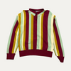 Martine Rose Same Same Stripe Collar 3/4 Zip Sweater
