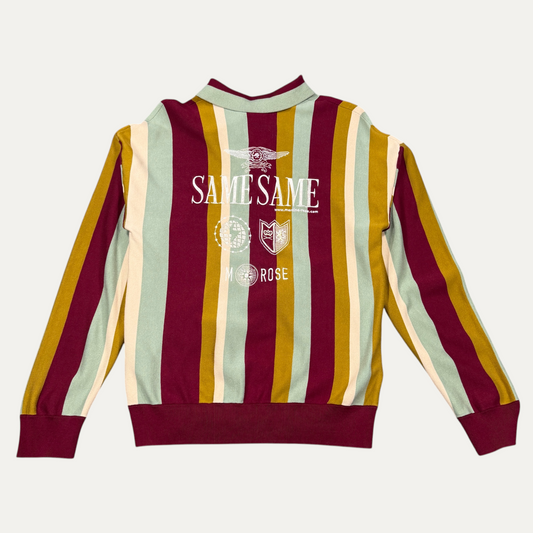 Martine Rose Same Same Stripe Collar 3/4 Zip Sweater
