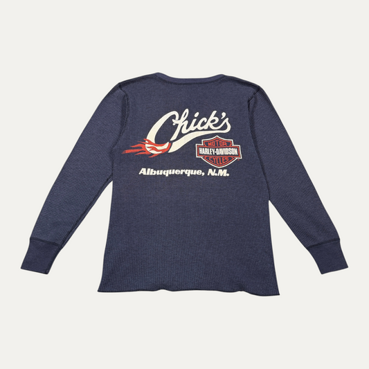 Vintage blue harley Thermal Longsleeve