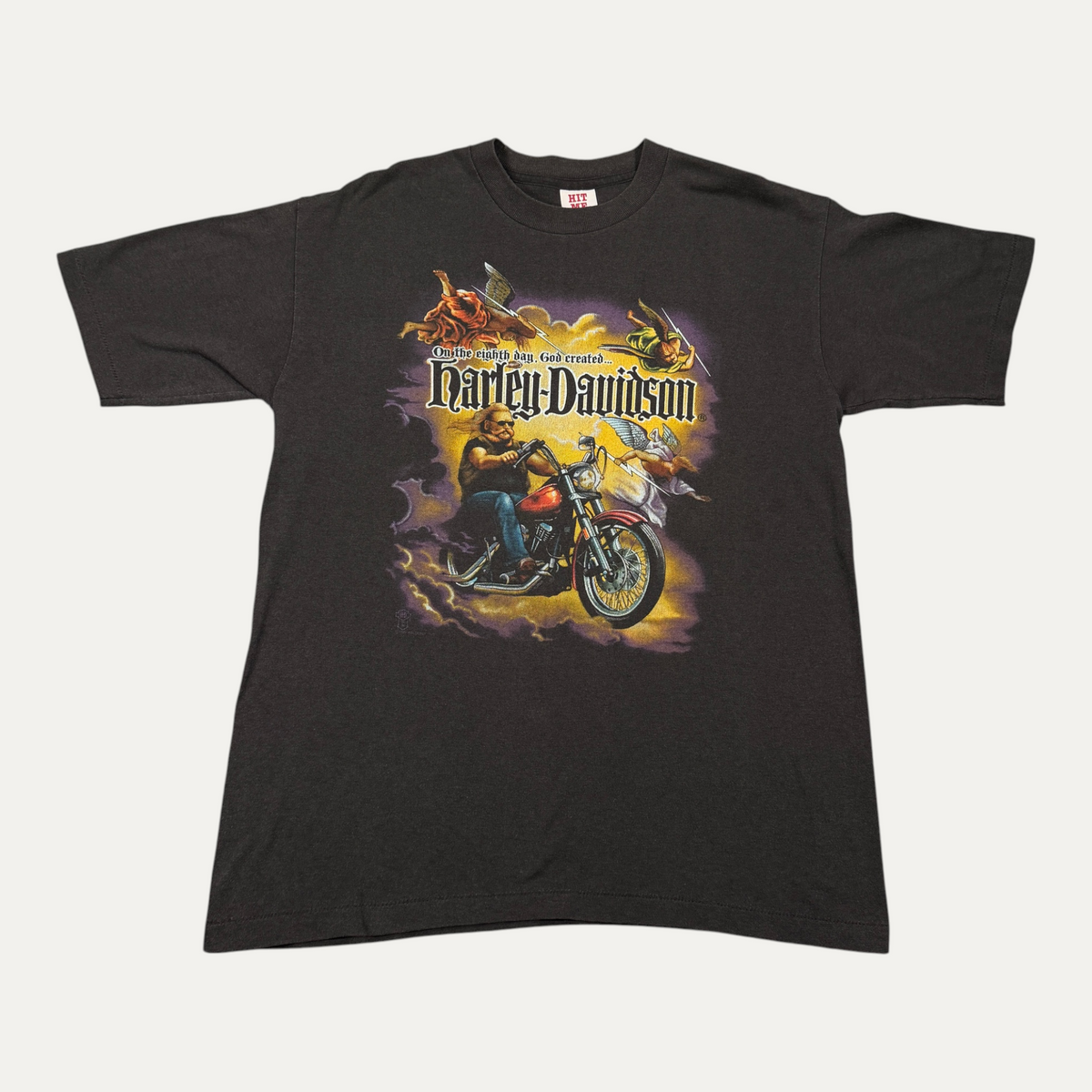 Vintage 1982 God Created Harley Davidson T-Shirt