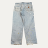 Carhartt Distressed Flannel Lined Denim Jeans