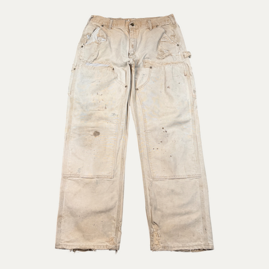 Carhartt Light Tan Distressed Double Knee Pants