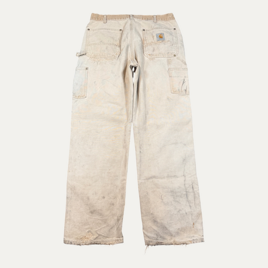 Carhartt Light Tan Distressed Double Knee Pants