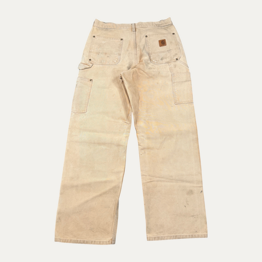 Carhartt Tan Oil Stained Double Knee Pants
