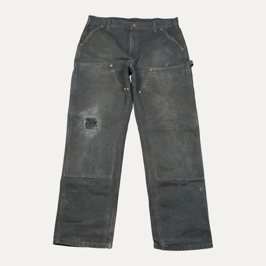 Carhartt Distressed Black Double Knee Pants