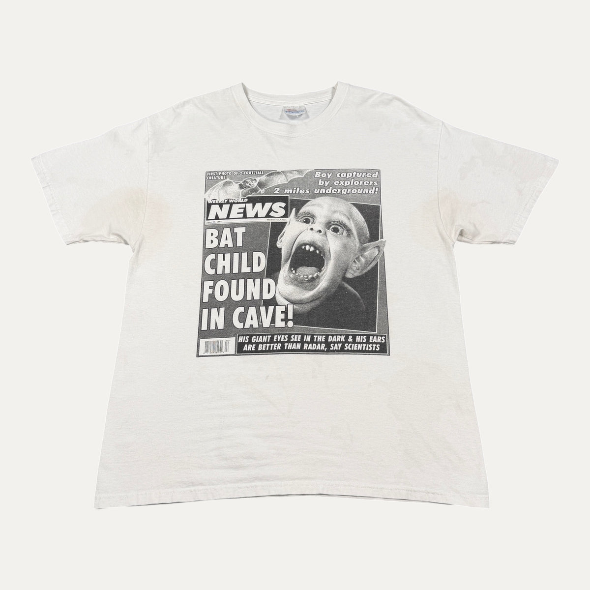 Vintage 1990's Bat Child Found In Cave T-Shirt
