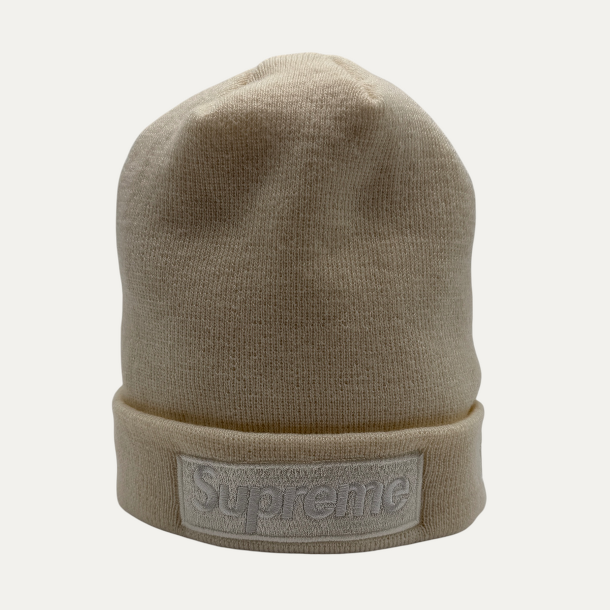 Supreme Box Logo Beanie Cream