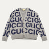 Gucci Logo-Intarsia Wool Cardigan Sweater