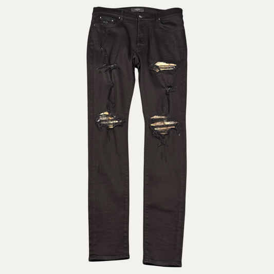 Amiri Snakeskin Black Jeans