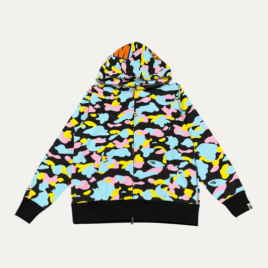 Bape Multi Color Camo Full Zip Up