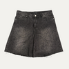 HMDD Shorts Black Rhinestones On Black Denim