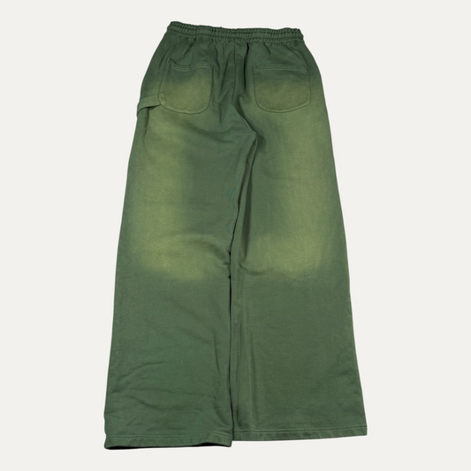 HMDD Rhinestone Green Faded Sweats