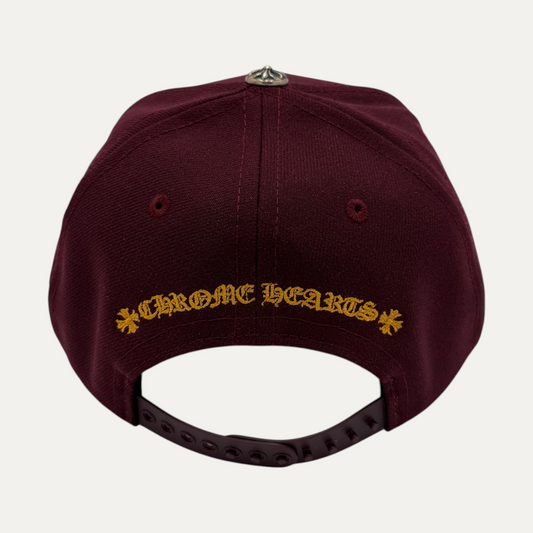 Chrome Hearts CH Embroidered Maroon Hat