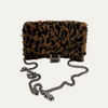 Balenciaga Hourglass Leopard-Print Faux Fur Shoulder Bag