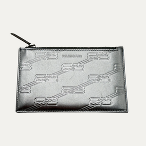 Balenciaga Embossed Monogram Long Coin & Card Holder