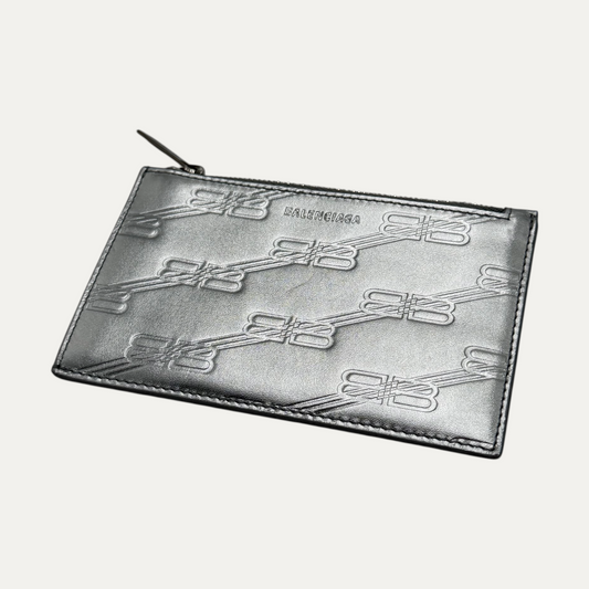 Balenciaga Embossed Monogram Long Coin & Card Holder