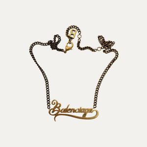 Balenciaga Typo Valentine Pendant Necklace