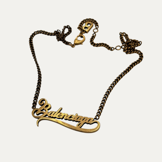 Balenciaga Typo Valentine Pendant Necklace