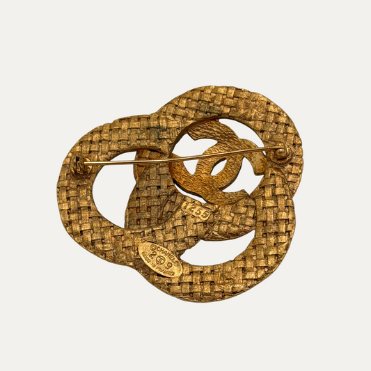 Chanel Gold Plated Brooch Pin