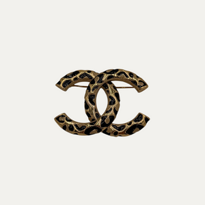 Chanel CC Leopard Brooch