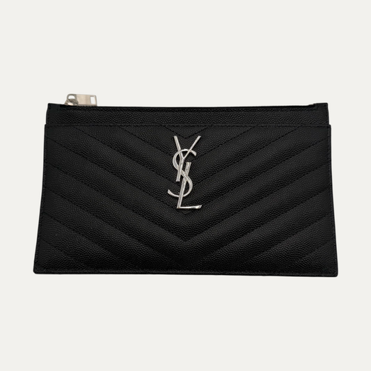 Saint Laurent Matelasse Leather Pouch