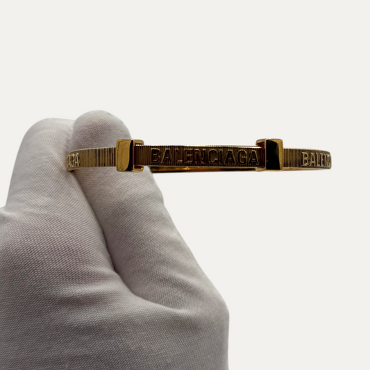 Balenciaga Logo Hoop Bracelet