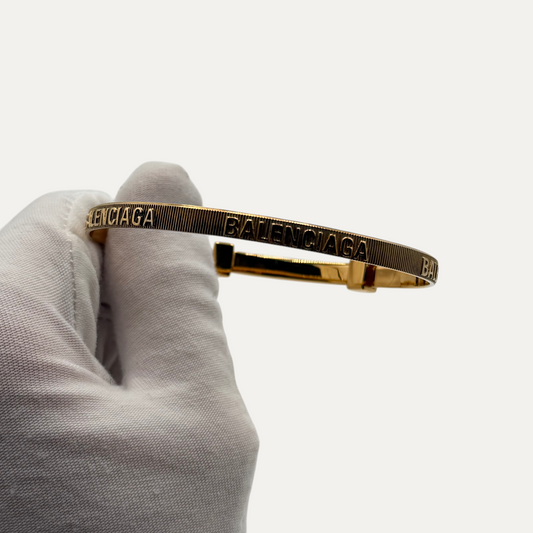 Balenciaga Logo Hoop Bracelet