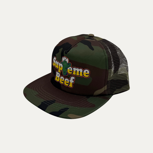 Supreme Beef Mesh Back 5 Panel Snapback Hat
