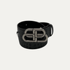 Balenciaga BB Croc-Effect Leather Belt