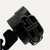 Balenciaga BB Croc-Effect Leather Belt