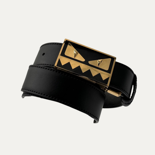 Fendi Monster Eye Logo Reversible Belt