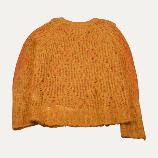 Marni Mohair Sprayed Lined Orange Knitted Sweater