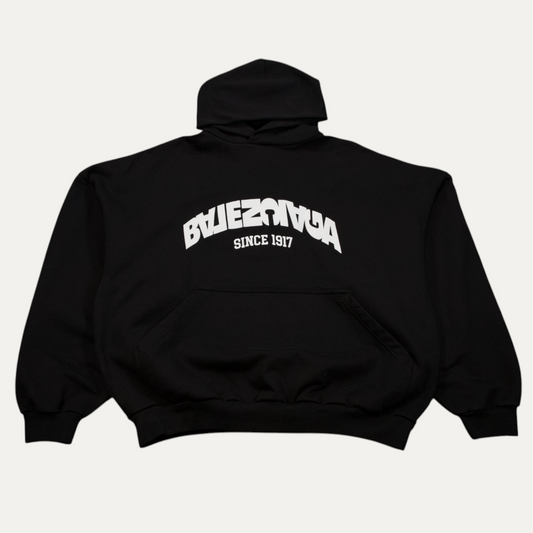 Balenciaga Flip Logo Printed Hoodie