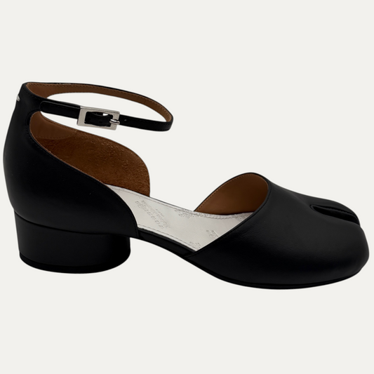 Maison Margiela Tabi Mary Jane Pump Black Leather