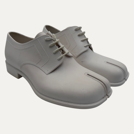 Masion Margiela White Rubber Tabi Derby Shoes
