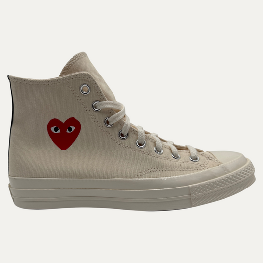Comme Des Garcons Cream High Top Sneaker