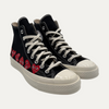 CDG High Top Chuck Multi-Heart Black