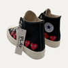 CDG High Top Chuck Multi-Heart Black