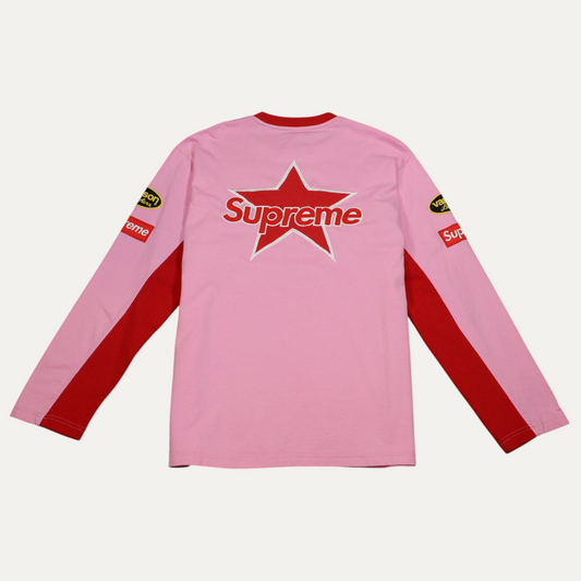 Supreme Vanson Racing Longsleeve Pink