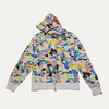 Bape Multi Color Camo Full Zip Shark Hoodie