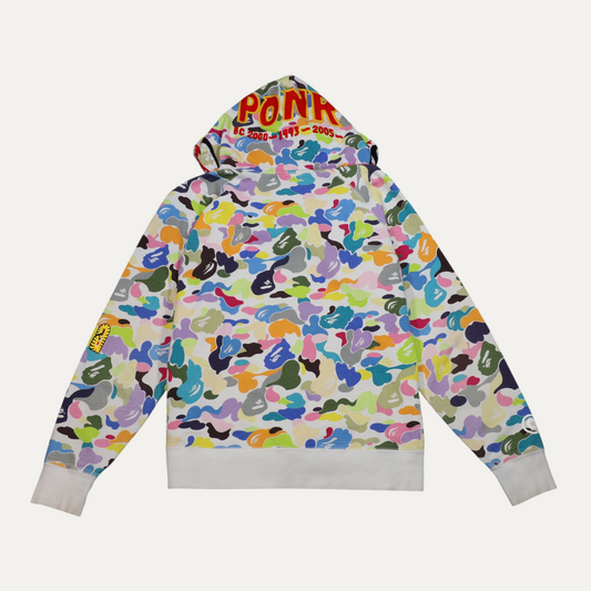 Bape Multi Color Camo Full Zip Shark Hoodie