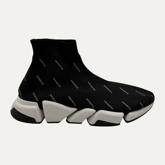 Balenciaga Speed Trainer Mid Logo Print
