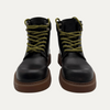 Bottega Veneta Haddock Calfskin Intrecciato Combat Boots