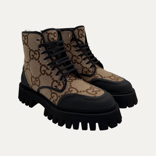 Gucci Lace Up Maxi GG Boot